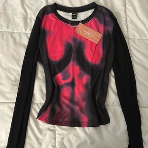 Mesh sleeves, Body morph figure top